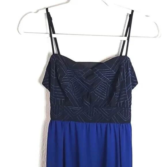 Forever 21 Blue & Black Maxi-Dress or Prom Dress, Size Medium, NWOT - Picture 4 of 9